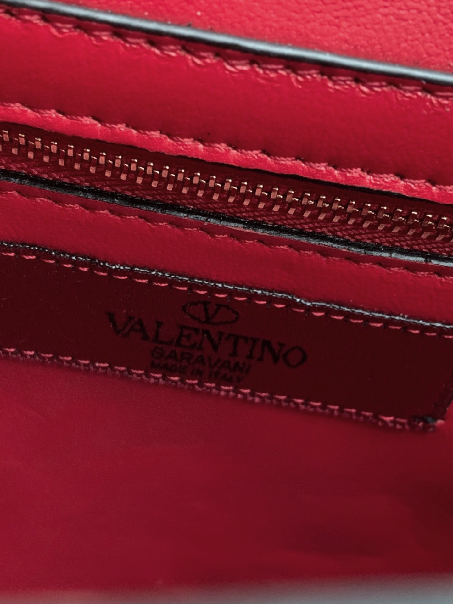 Valentino Garavani Rockstud Spike Big Chain Bag in Red Supple Lambskin Nappa